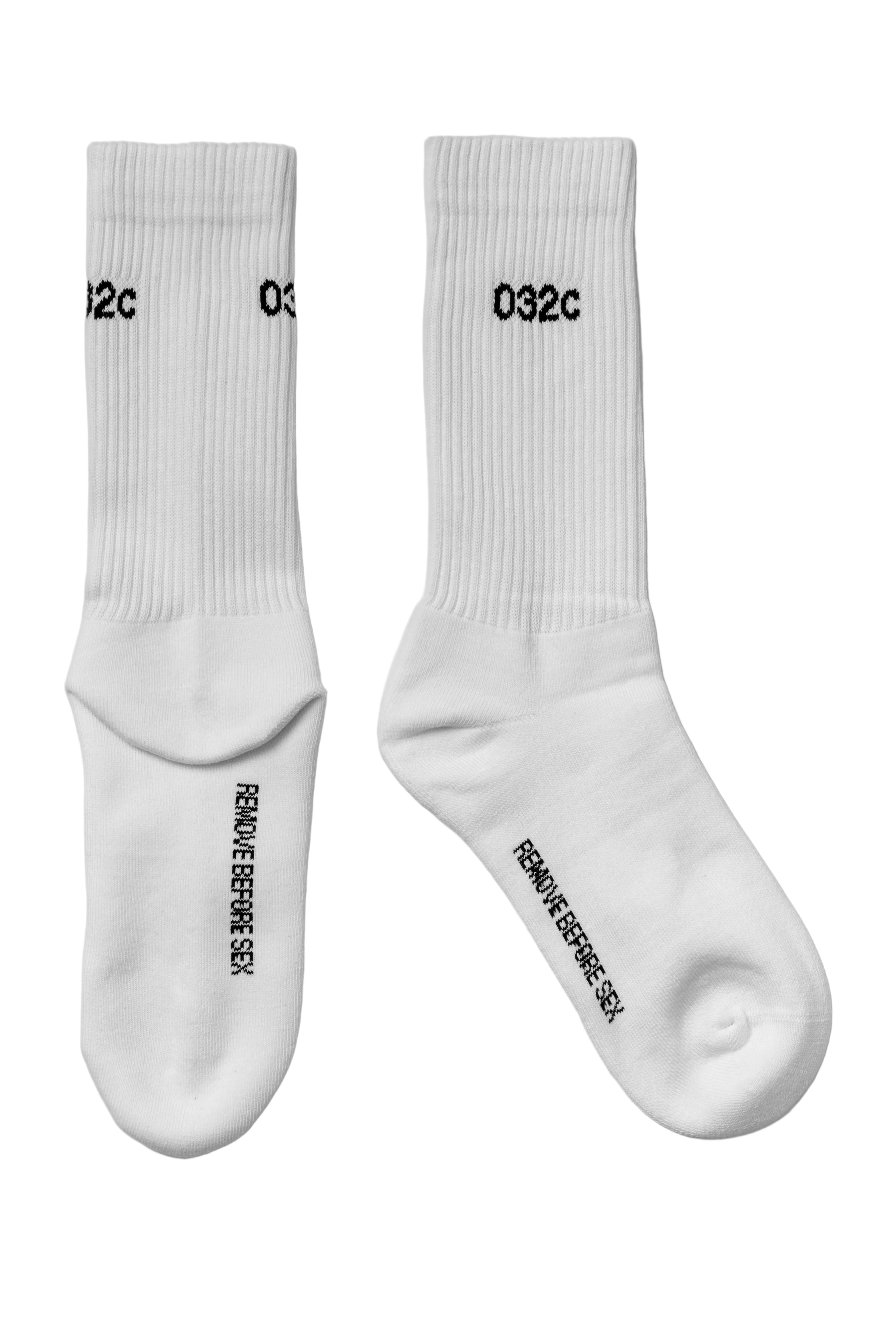 SOCKS RBS WHITE/BLACK - 032c