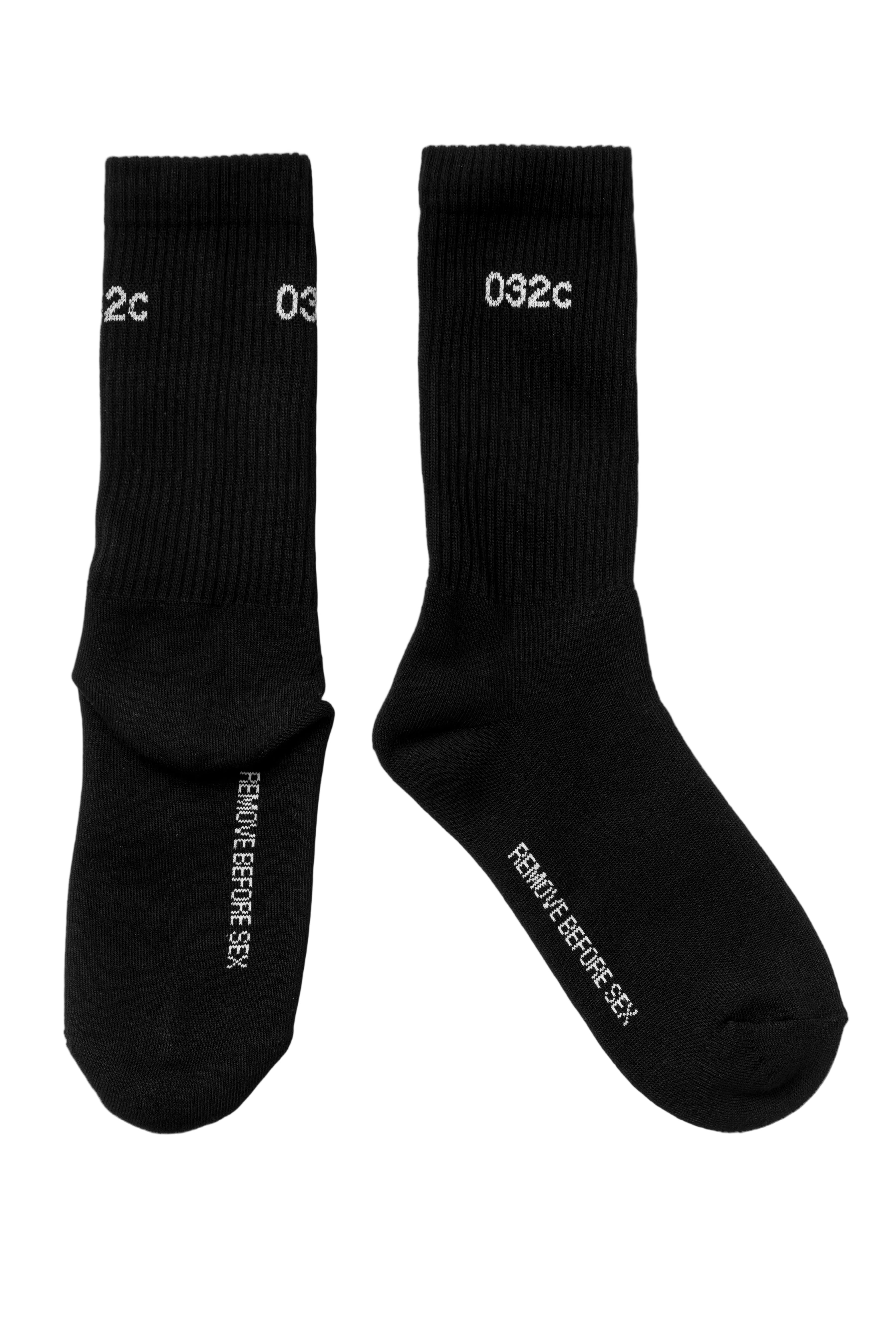 032c Socks REMOVE BEFORE SEX Black/White - 032c