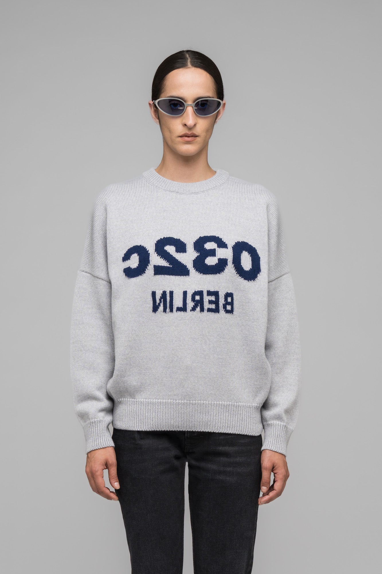 SELFIE SWEATER GREY MELANGE - 032c