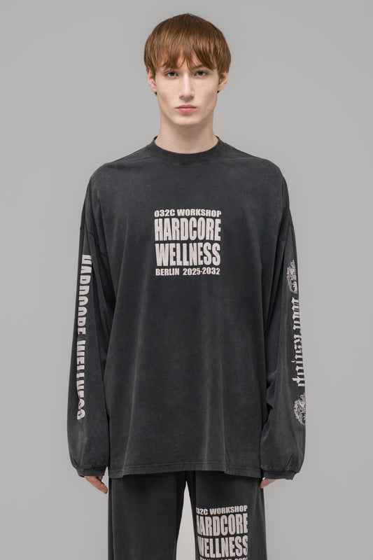 "HARDCORE WELLNESS" OVERSIZED LONGSLEEVE