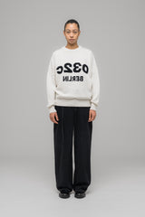 "SELFIE" SWEATER WHITE/BLACK