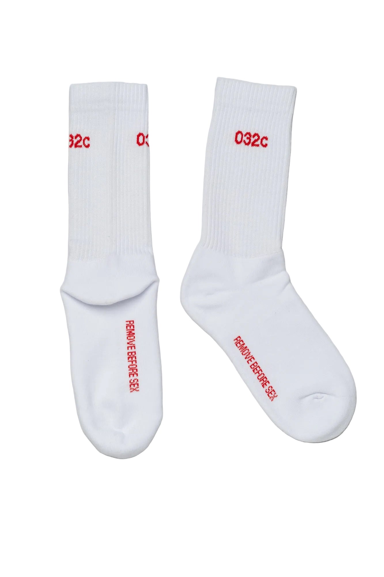 032c Socks REMOVE BEFORE SEX White/Red - 032c