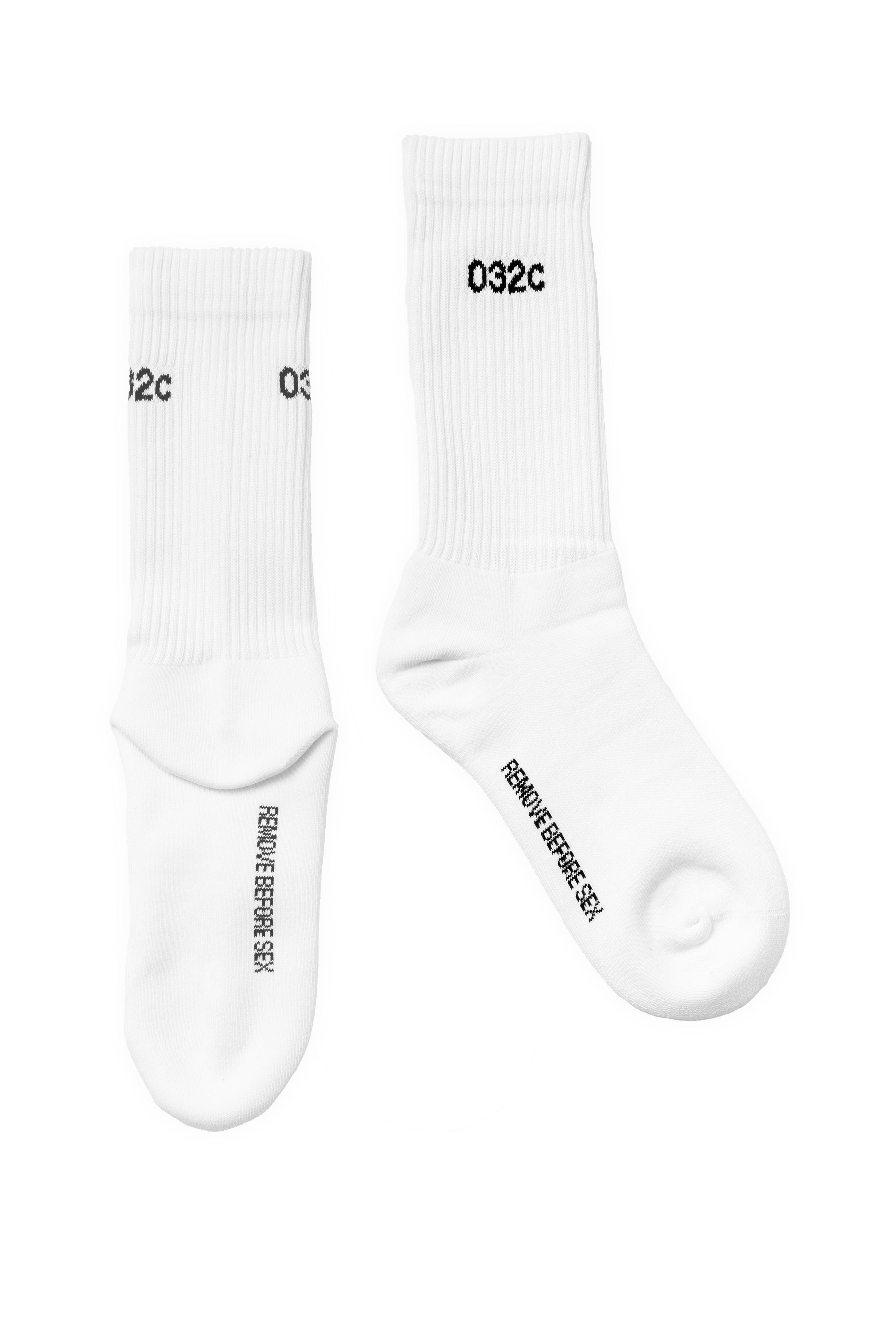 "REMOVE BEFORE SEX" SOCKS WHITE/BLACK