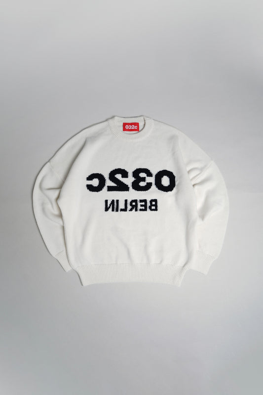 "SELFIE" SWEATER WHITE/BLACK