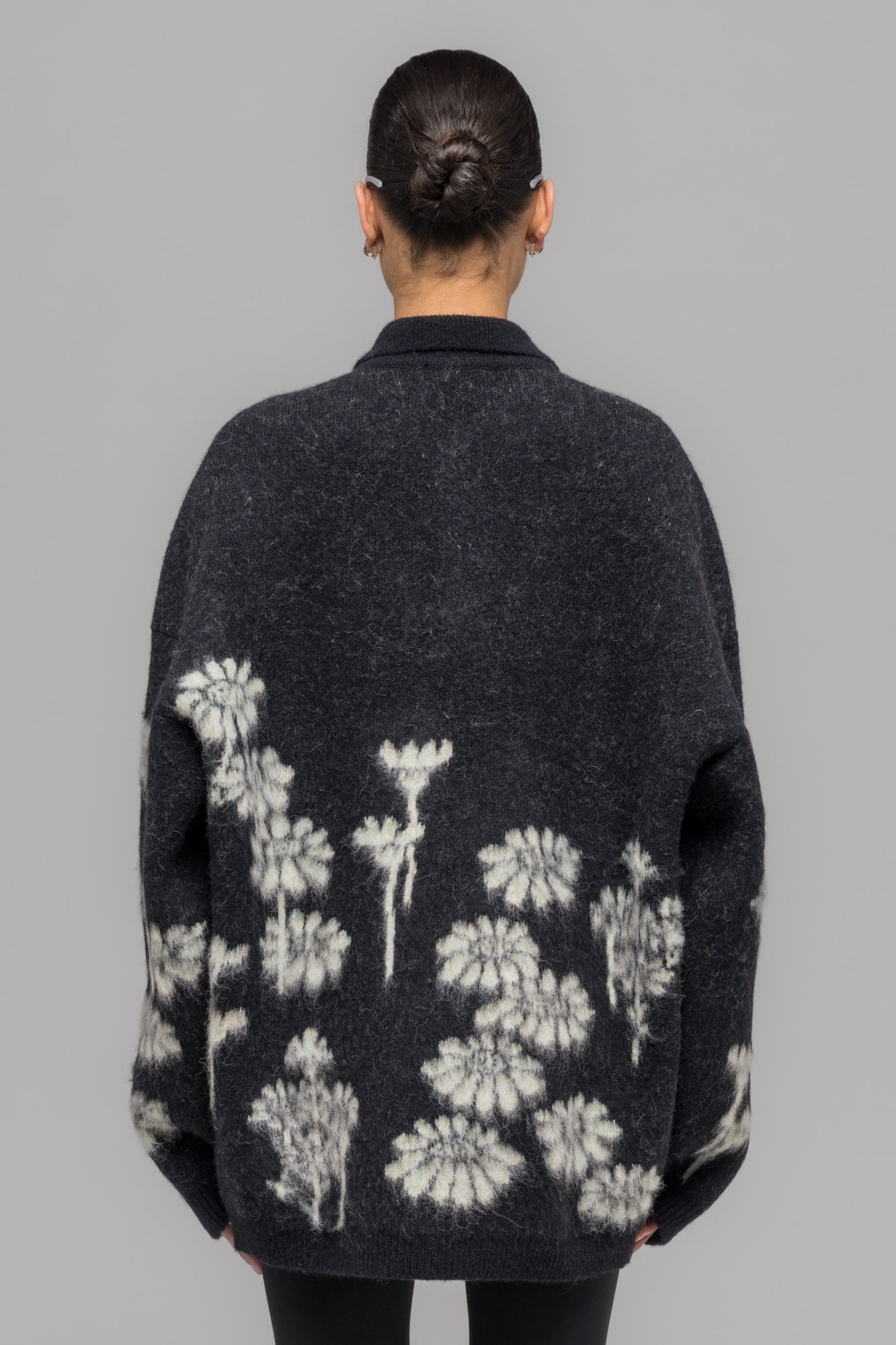 "MELTING DAISIES" KNIT LS POLO SHIRT - 032c