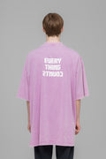 "POINT ZERO" OVERSIZED T-SHIRT FADED PINK