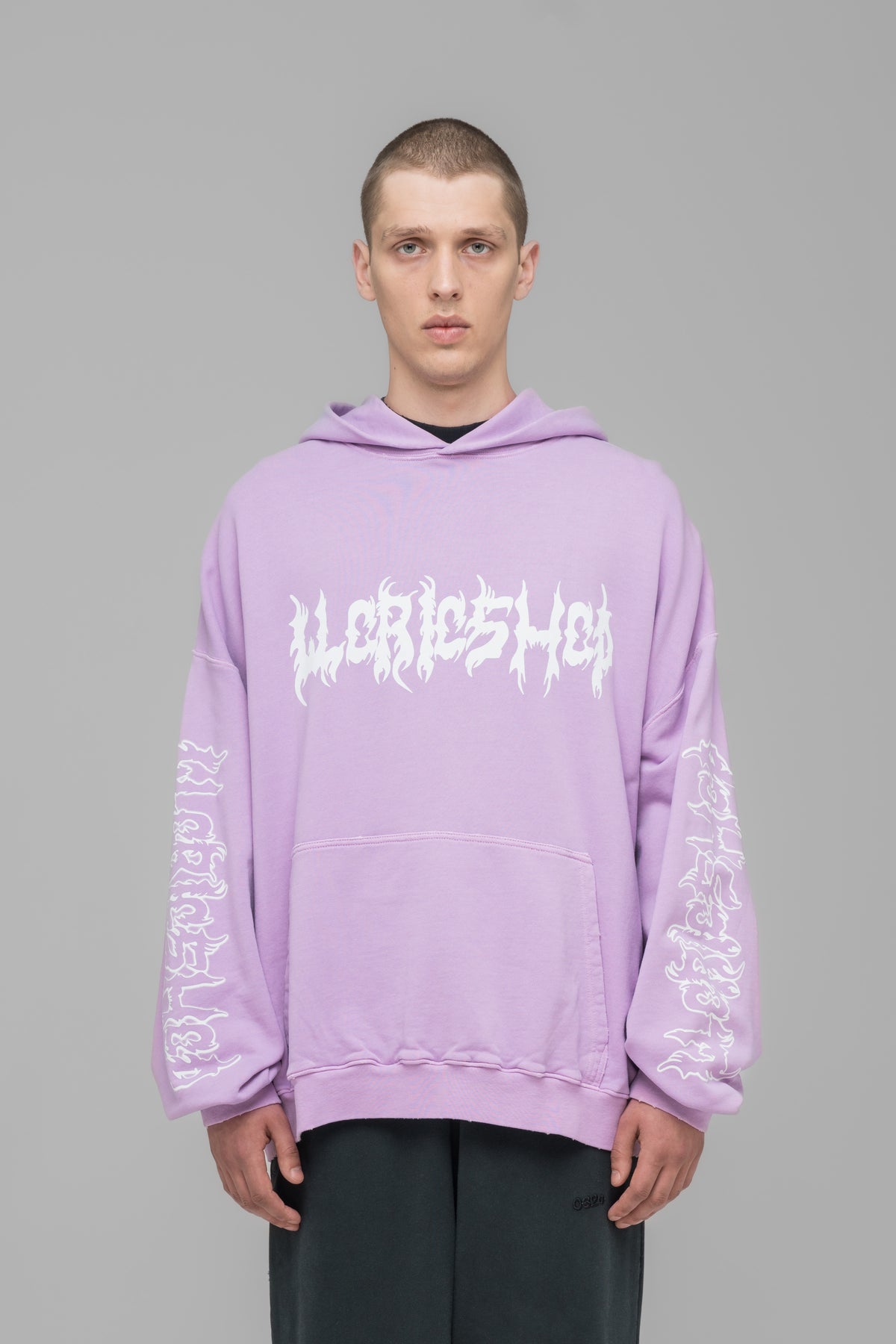 "FAITHLESS" OVERSIZED HOODIE FADED PINK