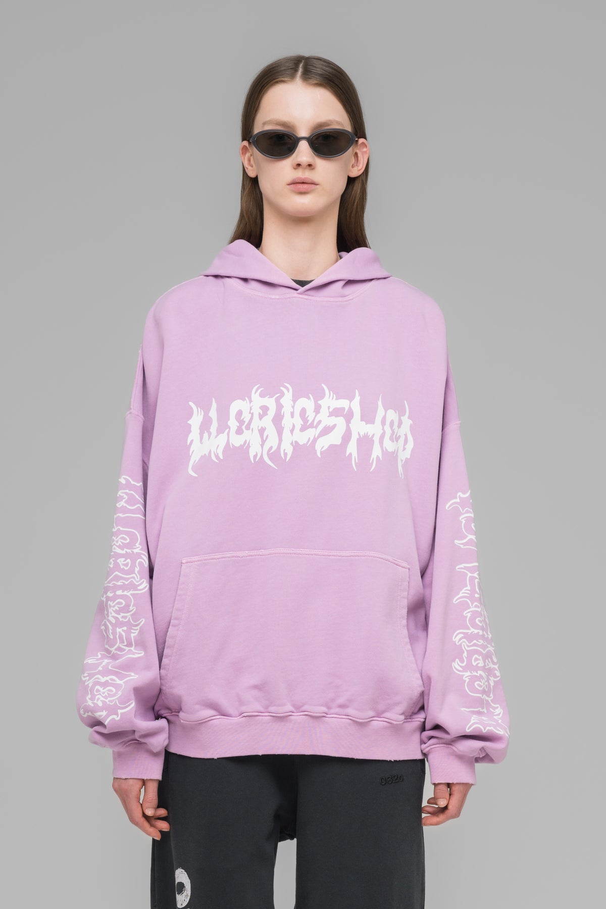 "FAITHLESS" OVERSIZED HOODIE FADED PINK