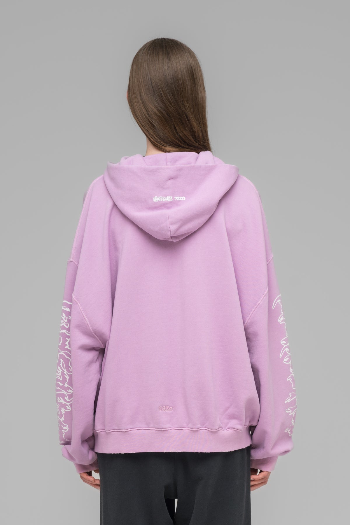 "FAITHLESS" OVERSIZED HOODIE FADED PINK