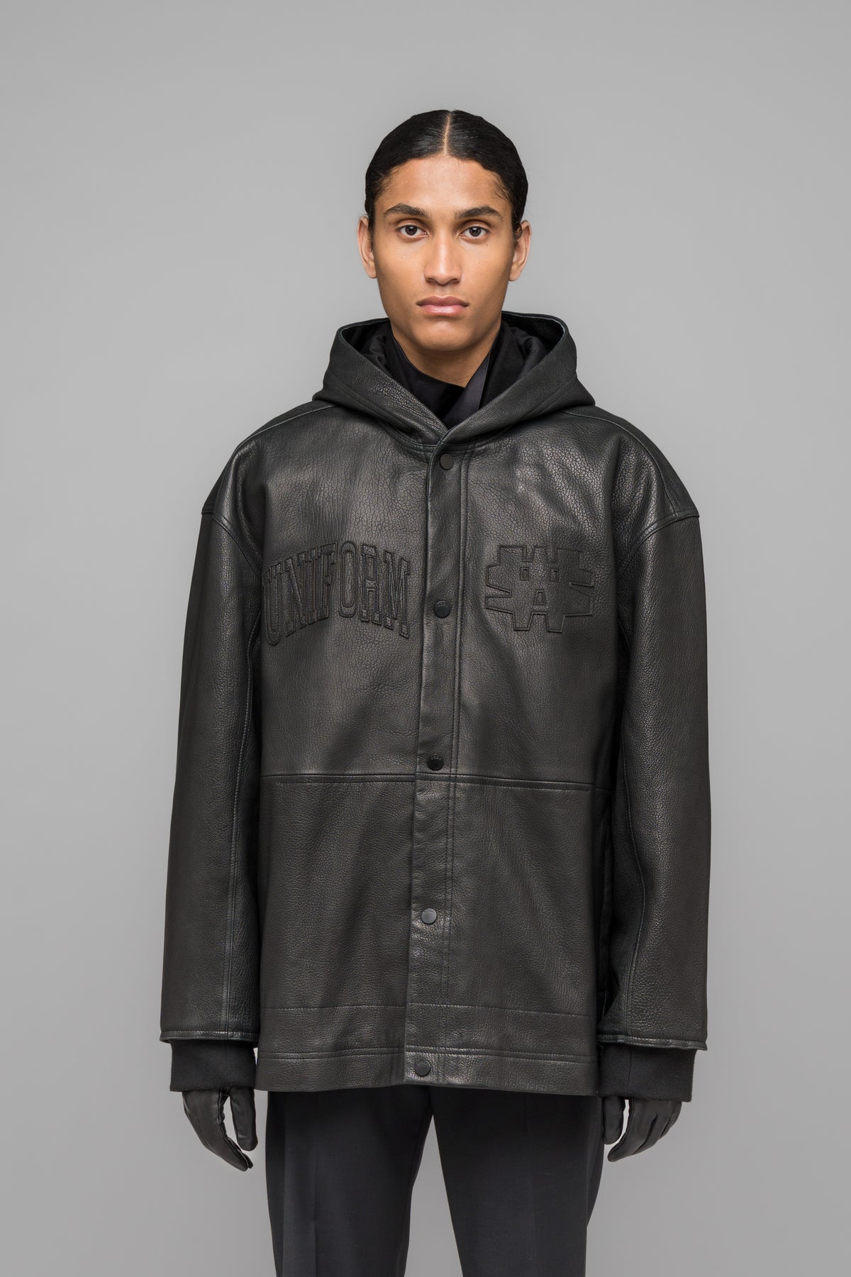 LEATHER COACH JACKET