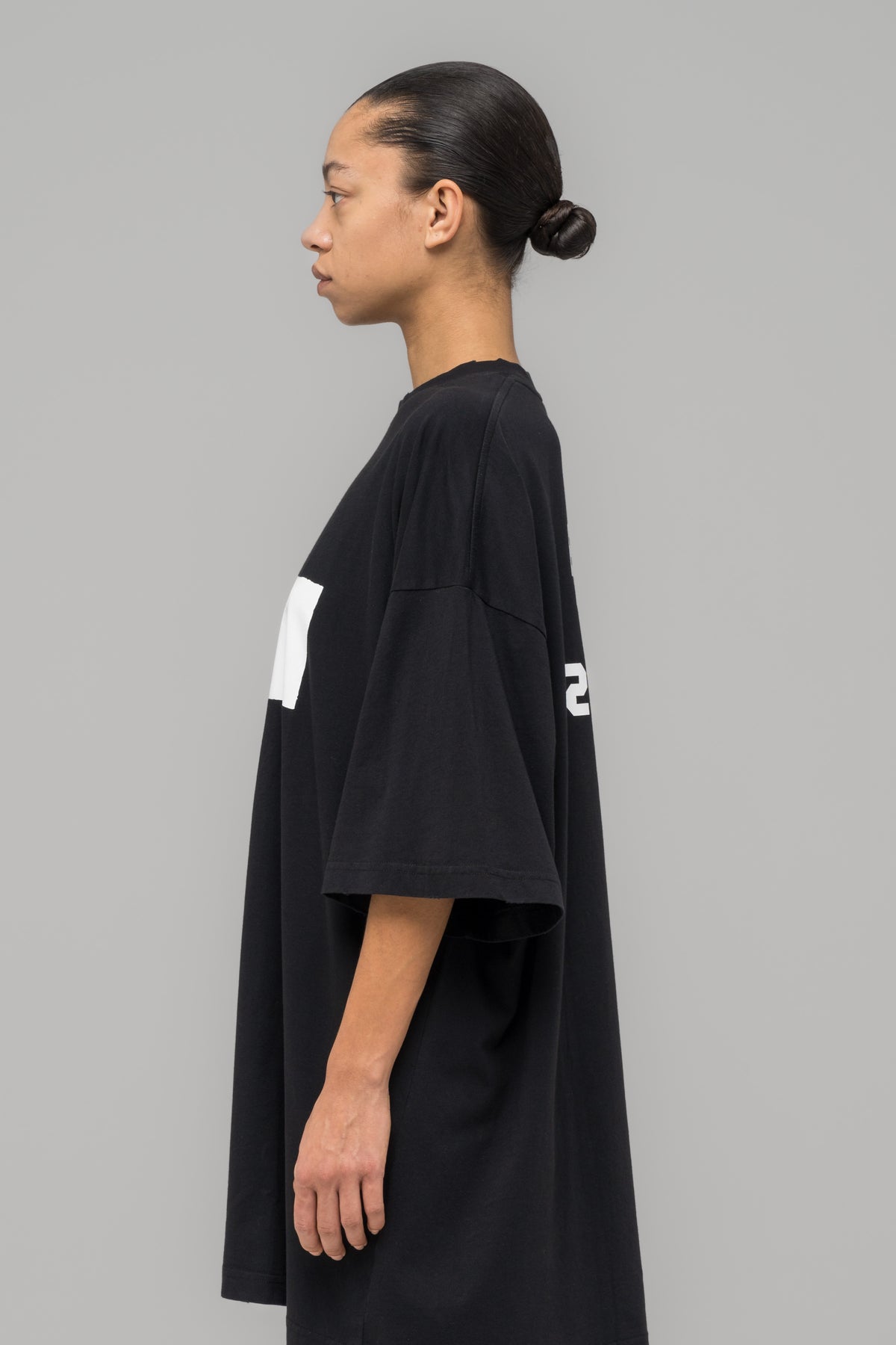 "POINT ZERO" OVERSIZED T-SHIRT WASHED BLACK