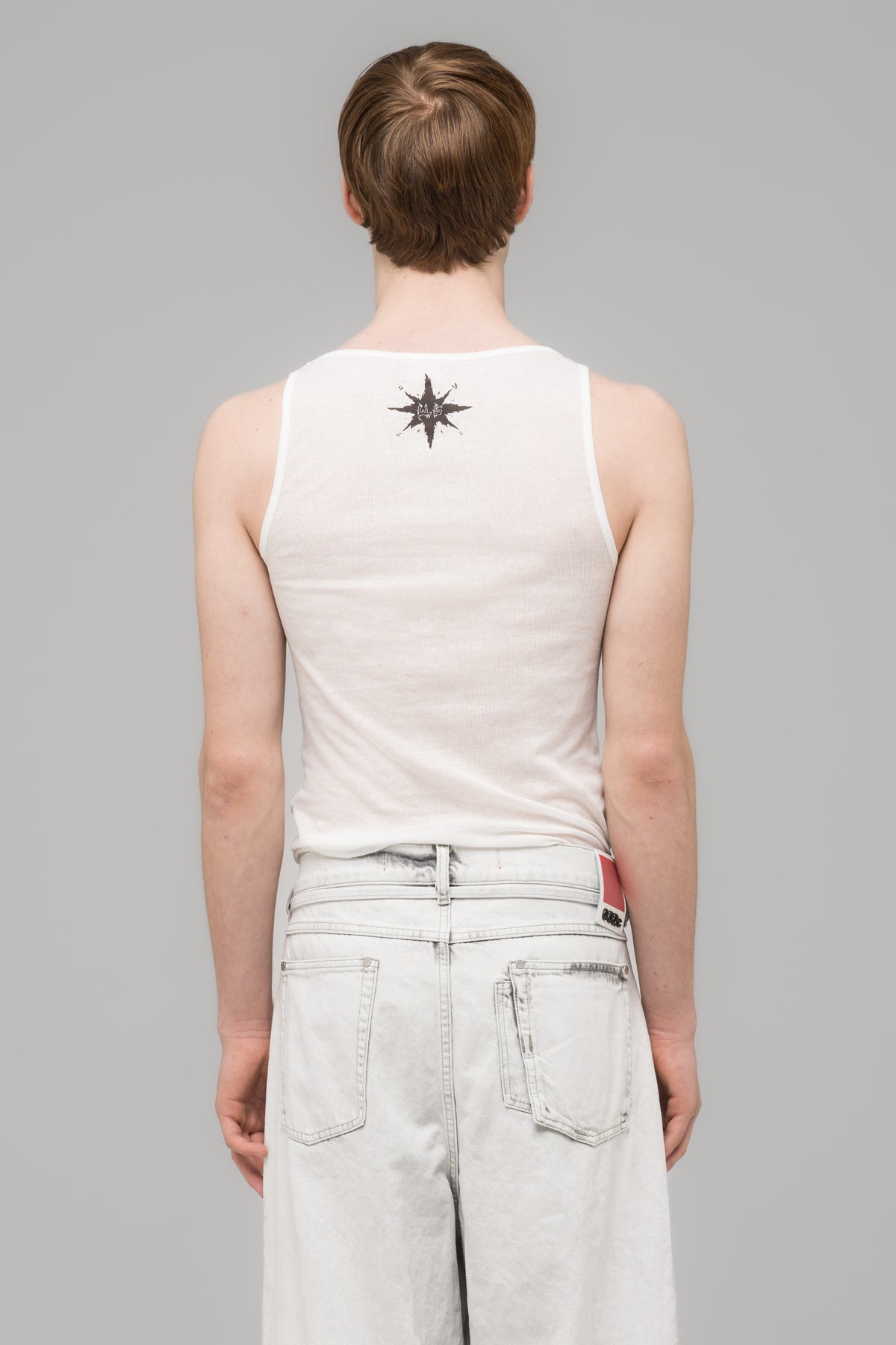 "BLACK SUN" FINE RIB TANK TOP