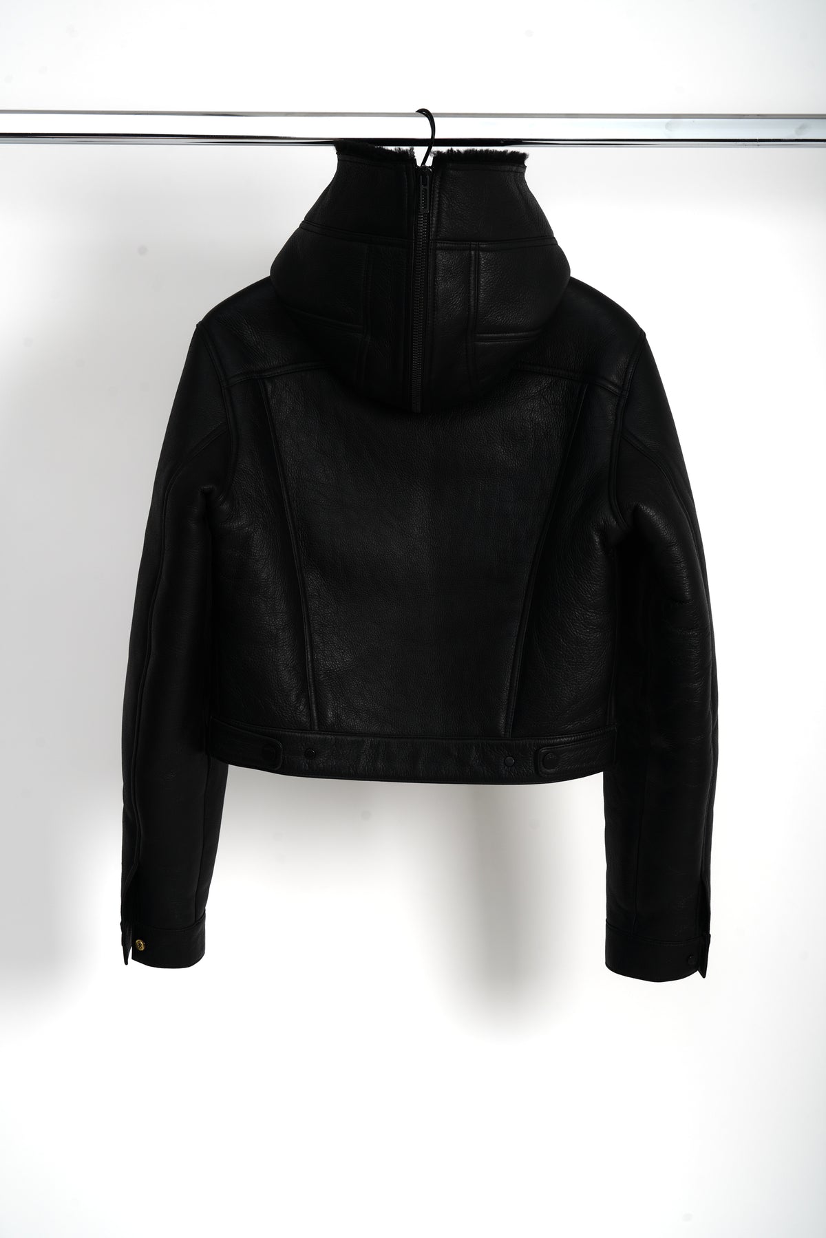 "LYKOS" SHEARLING HOODED JACKET