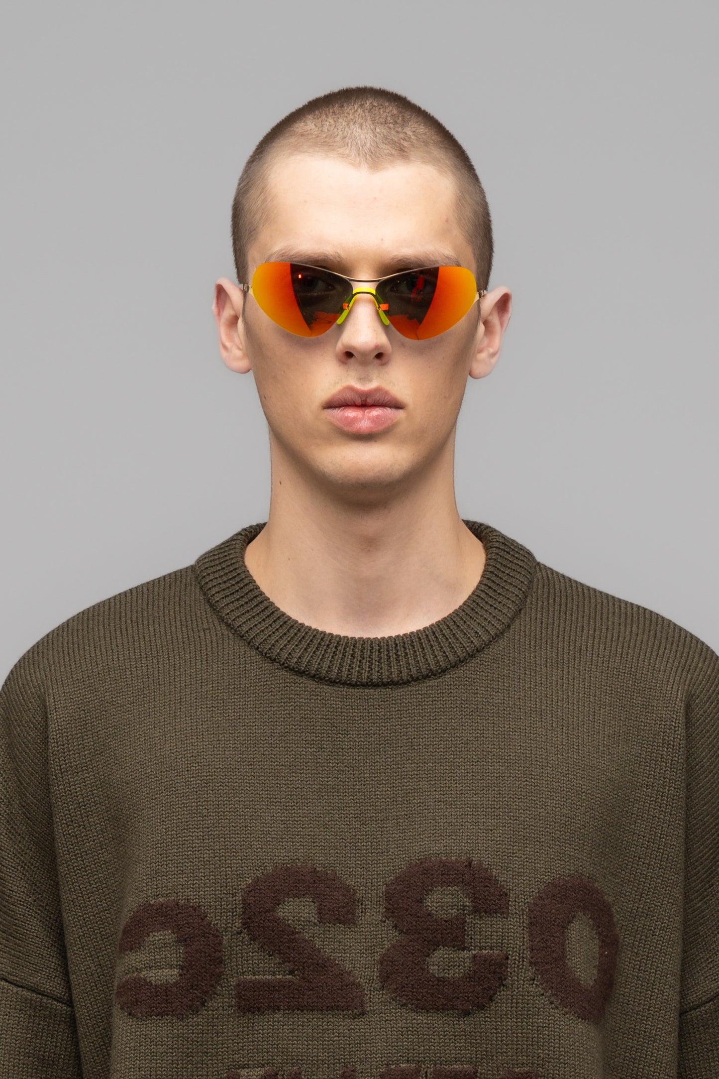 MYKITA | 032c ALPINE Sunglasses Orange Flash