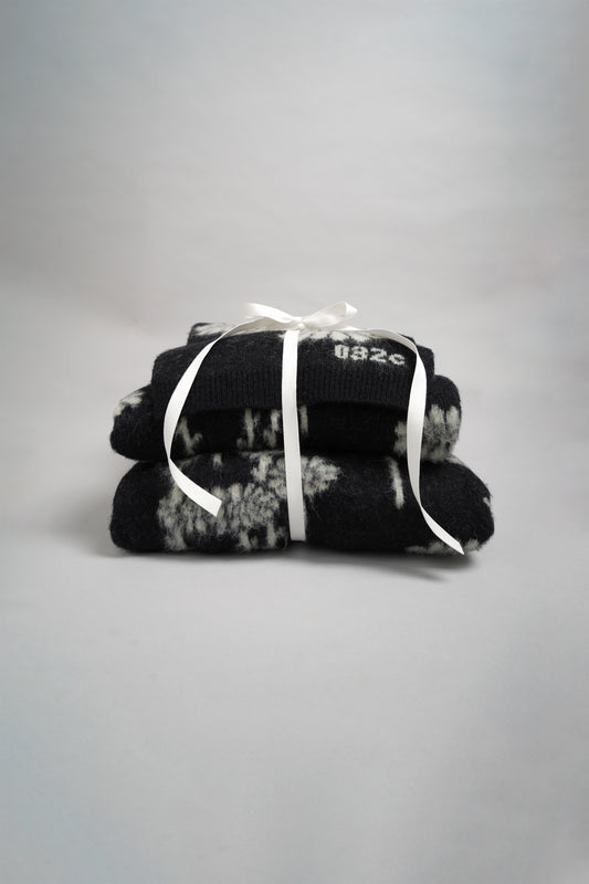 "MELTING DAISIES" KNIT LS POLO SHIRT