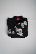 "MELTING DAISIES" KNIT LS POLO SHIRT