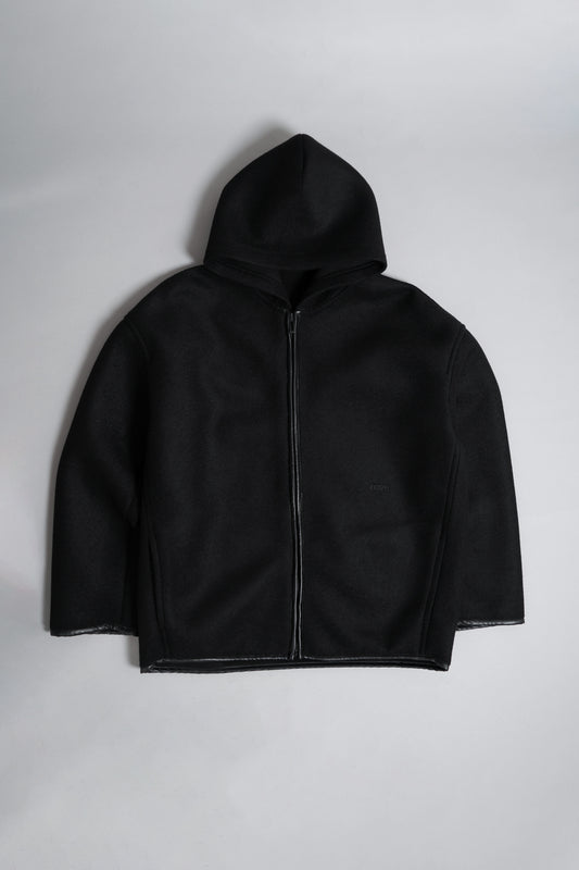 NEOPRENE ZIP UP HOODED JACKET