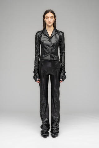 "TRAPEZE" TOO-TIGHT SUIT JACKET IN LUSTER