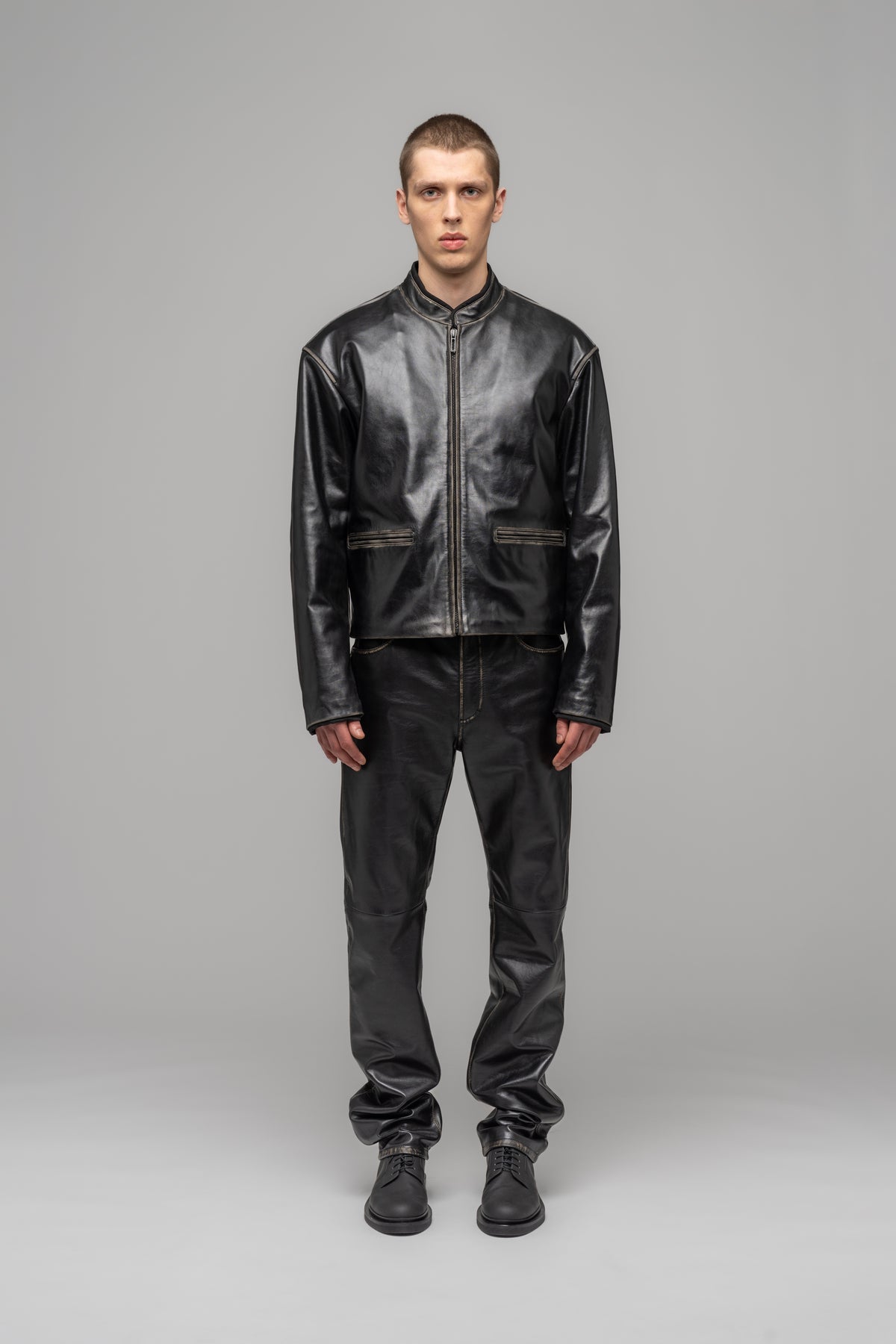 "UMA" LEATHER BIKER JACKET