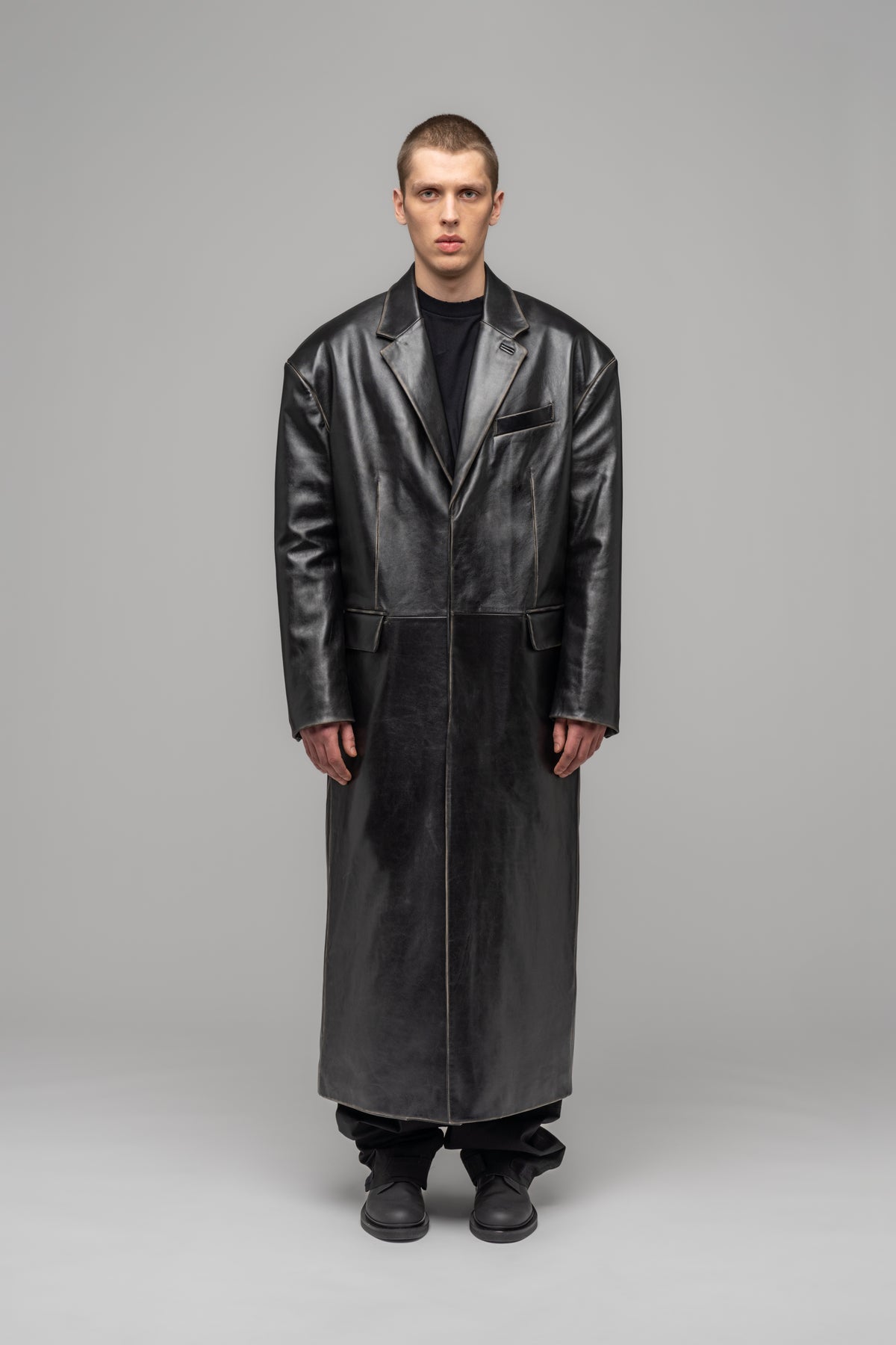 "ORION" LEATHER COAT