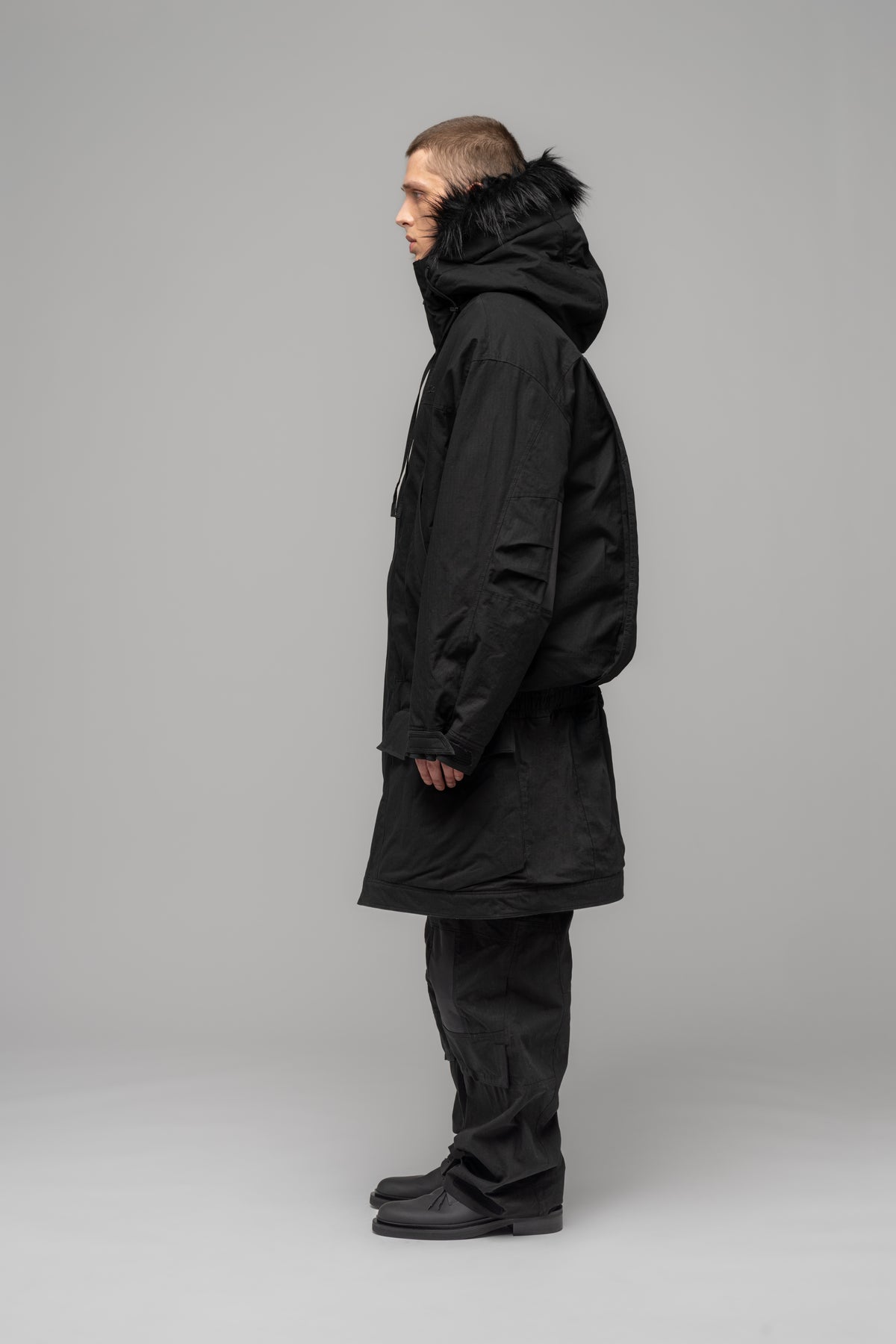 "OSL2BER" DROPPED WAIST PARKA