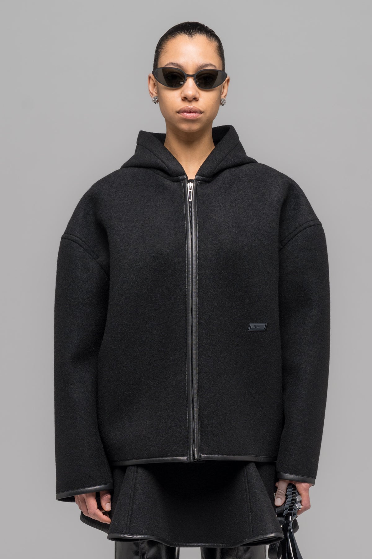 NEOPRENE ZIP UP HOODED JACKET