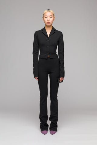 'TRAPEZE' TOO-TIGHT WOOL SUIT JACKET