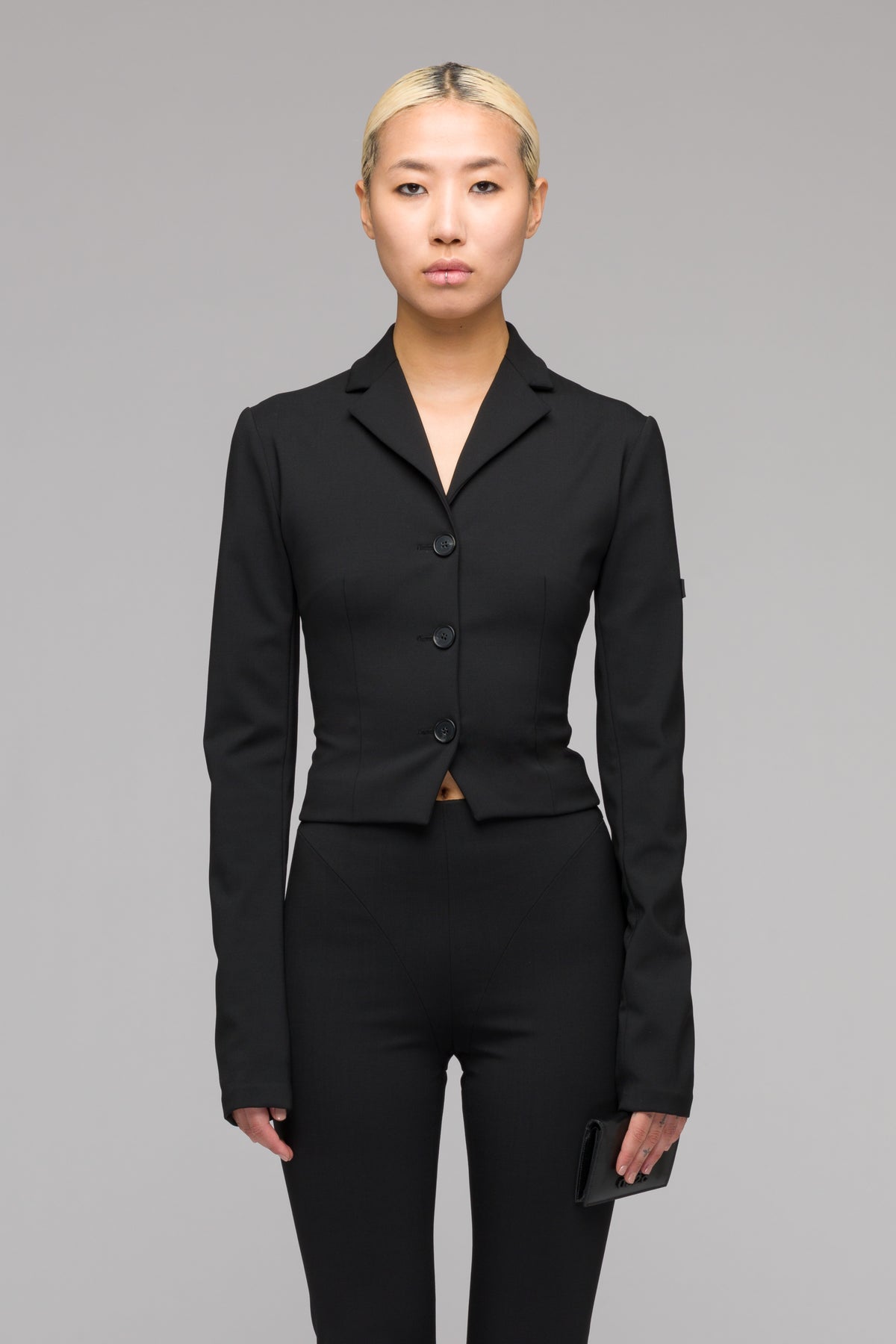 'TRAPEZE' TOO-TIGHT WOOL SUIT JACKET