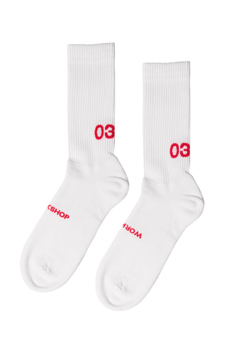 032c Classics WORKSHOP Socks White/Red
