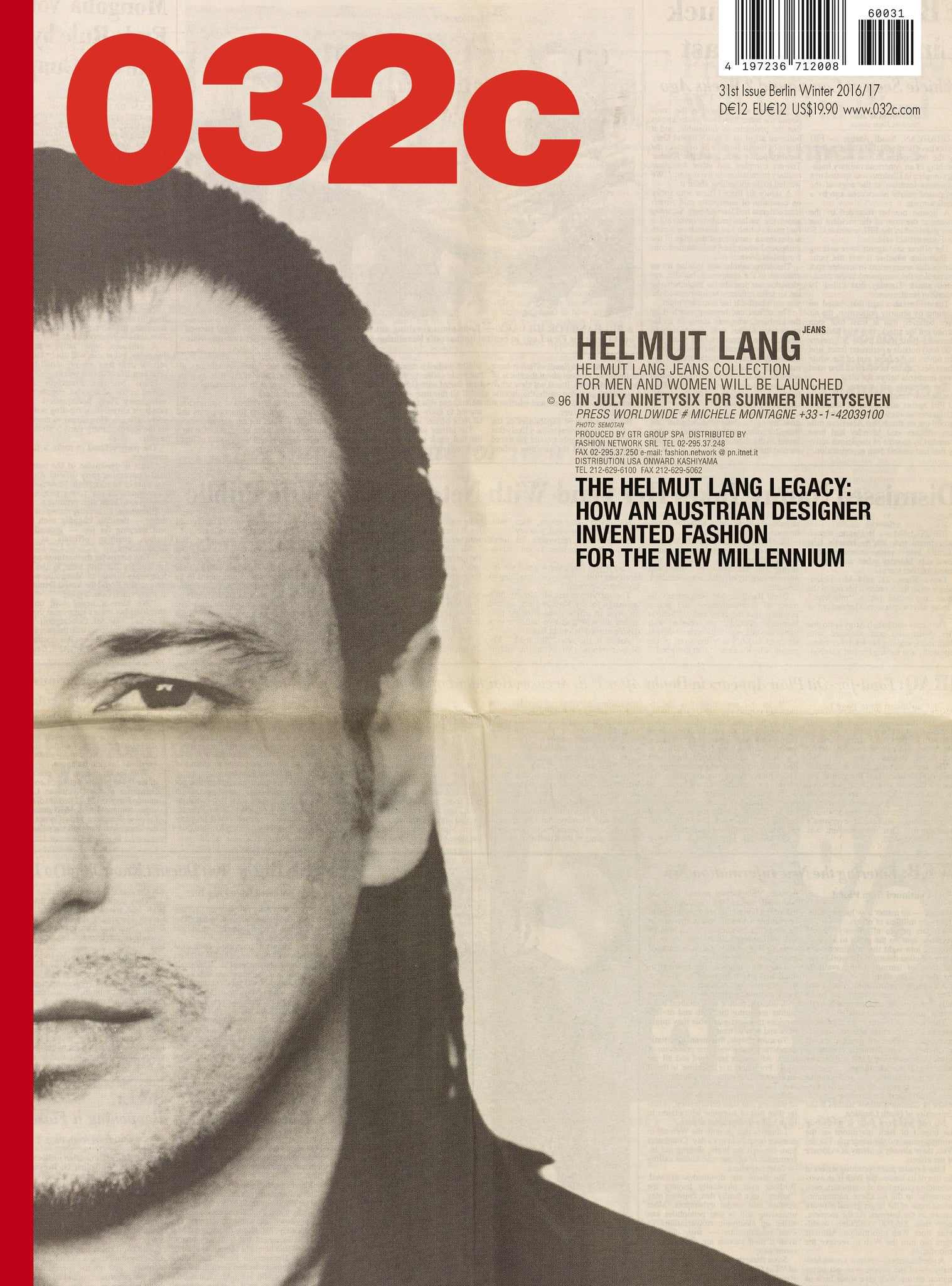 Issue #31 — Winter 2016/2017: HELMUT LANG - 032c